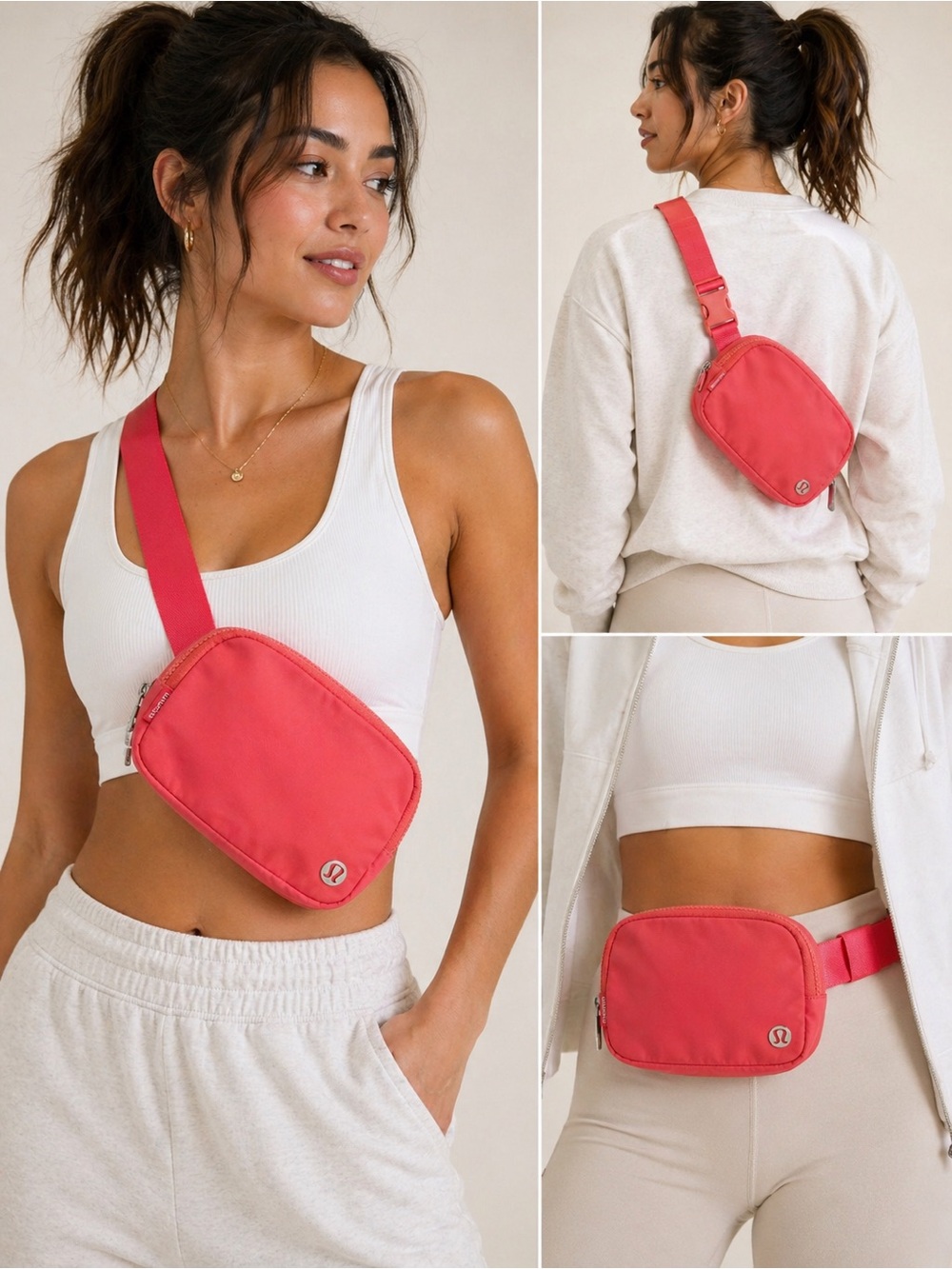 Lululemon Everywhere Belt Bag Pink/Coral Crossbody Athleisure Festival